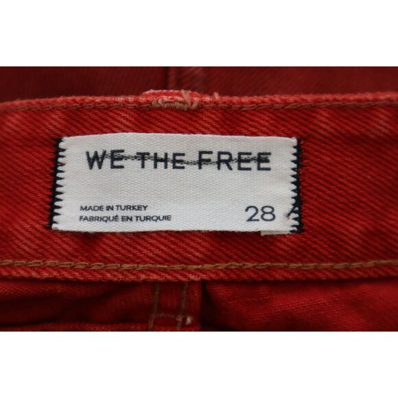 We The Free x FP OB2152895 Women Sz 28 Red Carnivale Low Rise Bootcut Jeans - Picture 3 of 10